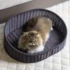 Panier Tressé Fait Main pour Chat & Chenil pour Petit Chien - Toutes Saisons, Lavable, Design Anti-Rattin