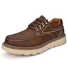 Men's 2023 Genuine Leather Casual Shoes - Trendy, Versatile, Thick Sole, Height Increasing, Anti-slip, Soft Sole, Lace-up