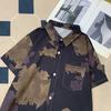 Summer Flower Full Printed Short Sleeve Printed Shirt Men's Seaside High-Grade Thin Casual Seaside Holiday Shirt Half Sleeve Top