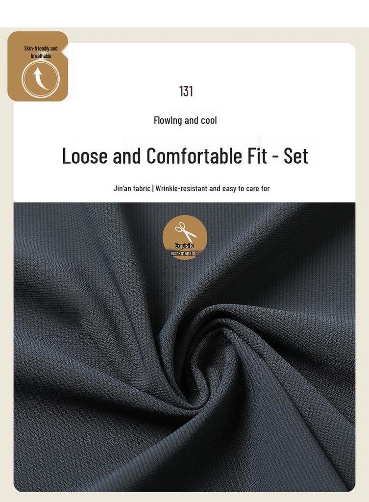 Men's Ice Silk Seamless Short-Sleeve Sports Suit - Summer Thin Two-Piece Set for Middle-Aged Dads (2025)
