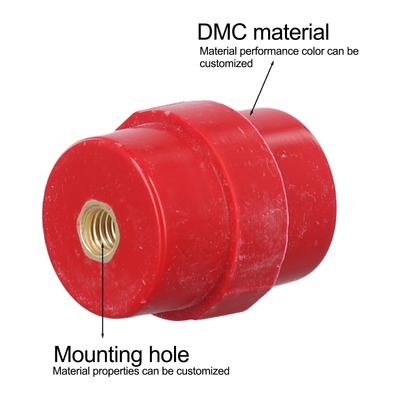 10 Stück Rote Sammelschienenisolatoren SM-30 M6 Hochfeste Polyester-Abstandsisolatoren Sammelschienenisolator Niederspannung Hochfeste Isola