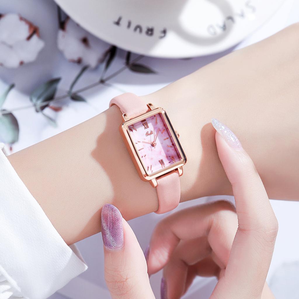 Fashion square exquisite student quartz watch women's high-end watch