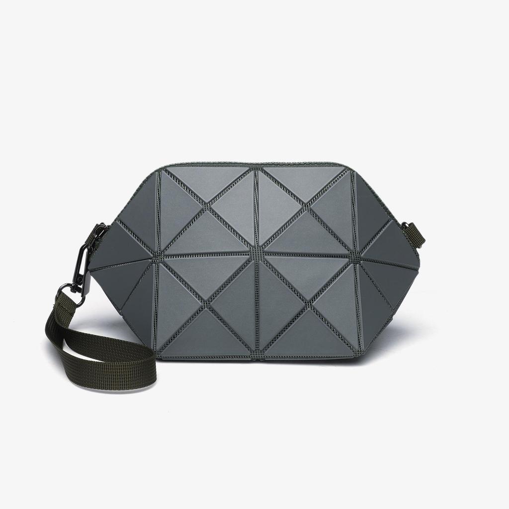 2025 Geometric Diamond Lattice Crossbody Shell Bag with Coin Purse