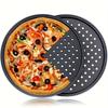1 Stück Pizzablech Backwerkzeug rund Kohlenstoffstahl beschichtet 12 Zoll Kohlenstoffstahl gestanzt Pizzamold Backblech