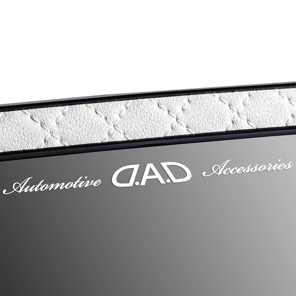DAD Garson D.A.D Mirror Type Quilted White [HA626-01-04] Rearview Mirror, Room Mirror, Anti-Glare Mirror, Wider Field of View, Shatterproof, Car Acces