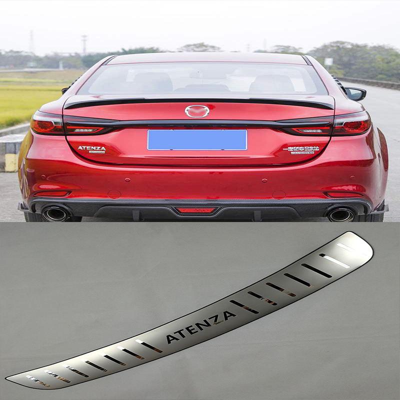Stainless Steel Rear Bumper Sill Trim for 2014-2021 Mazda Atenza Trunk Guard