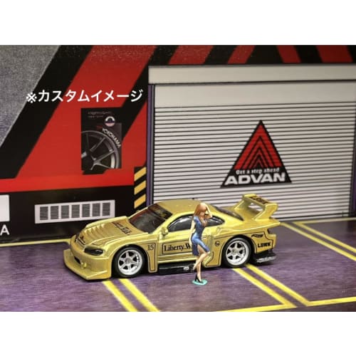 1/64 scale custom wheels, set of 4, 6-spoke, silver, gold, black, and white, AH0010, approximately 10.8mm, for miniature cars, etc.