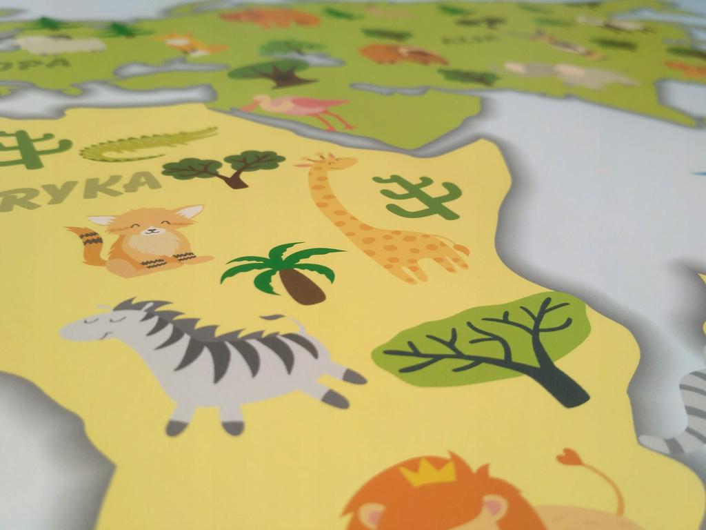 Decorative Stickers for Kids - World Map