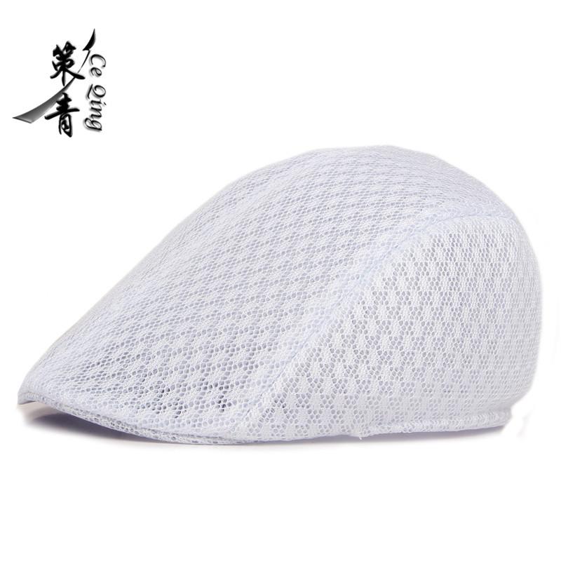 Korean Style Mesh Duckbill Beret for Men & Women - Breathable Summer Sun Newsboy Cap