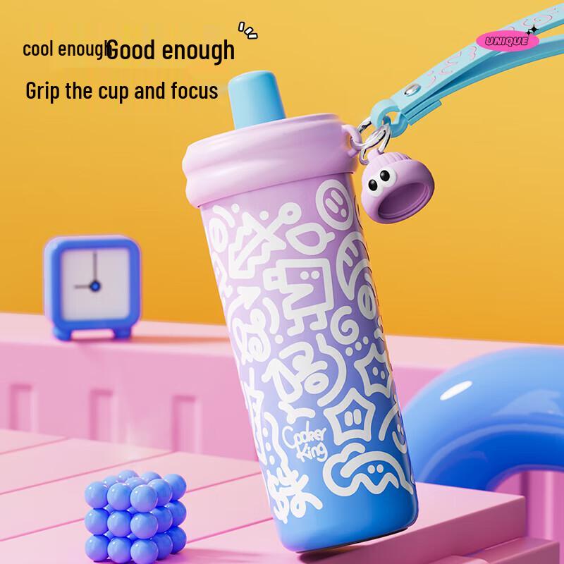 COOKER KING Neon 316 Stainless Steel Straw Insulated Tumbler