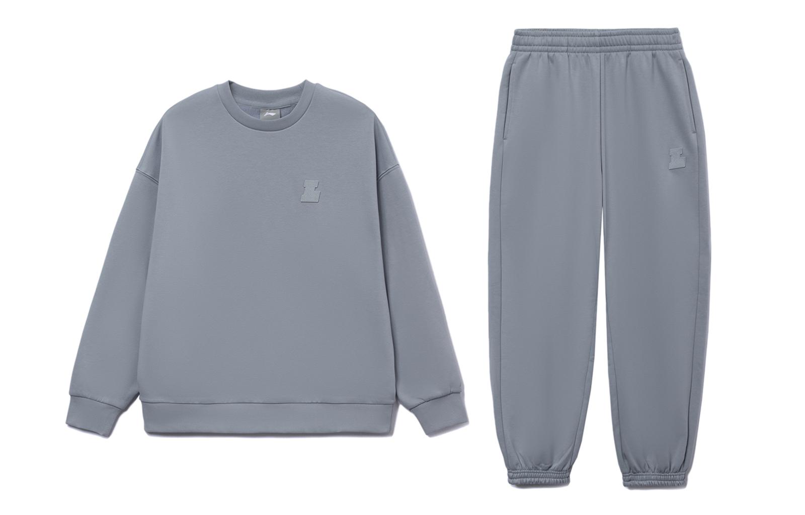 Li Ning Training Series Sweatshirt Set Men s Gray+Gray AWER020-2 XXL