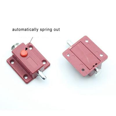 Durable Cabinet Window Accessories Door Bolt Lock Push Button Spring Loaded