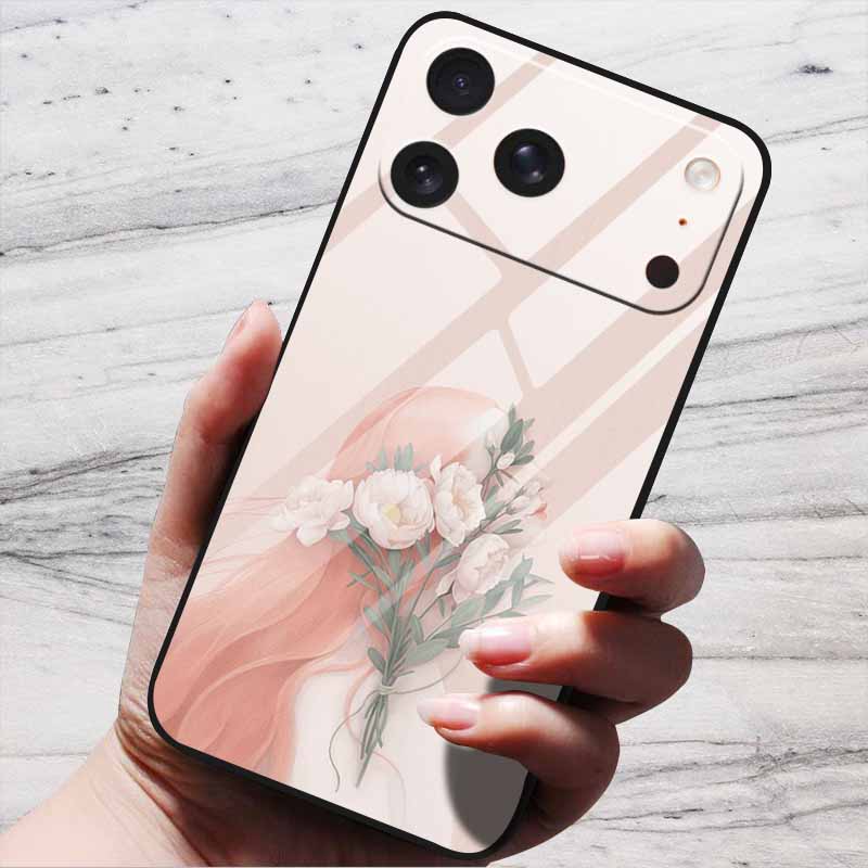 Cute Case For iPhone 17 Pro Plus Capa 17 Pro Max Bumper Luxury Tempered Glass Hard Back Cover iPhone17 Air Funda Animal Patterns