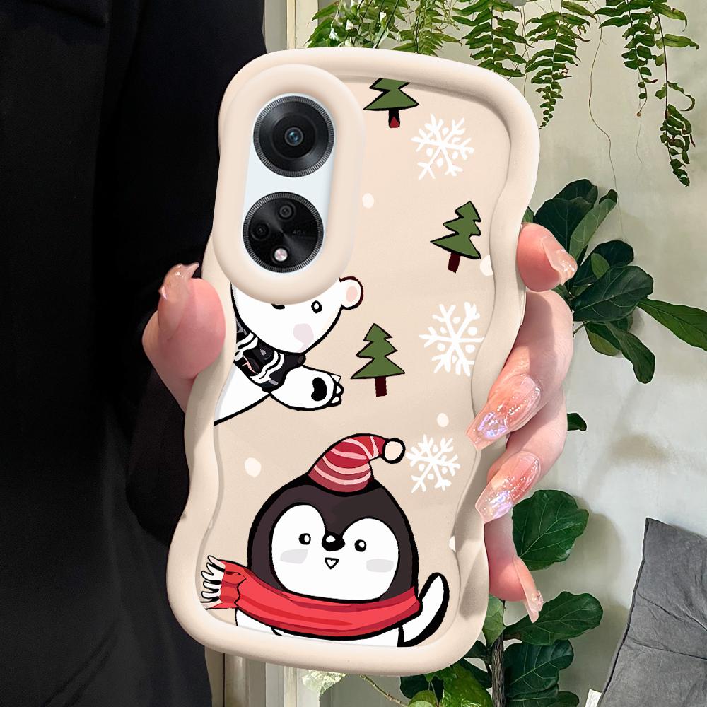 

Окрашенный узор Big Wave Edge Мягкий силиконовый материал Macaron чехол для телефона противоударный защитный резиновый чехол для OPPO Reno Realme OPPO Reno7 Z 5G белый