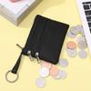 Strapazierfähige Canvas-Geldbörse Schlüsseltasche Reißverschluss Kinder Aufbewahrungsbeutel Geldtasche Einfarbig Münz-Schlüsseltasche Herren Damen Tragbares Kartenetui