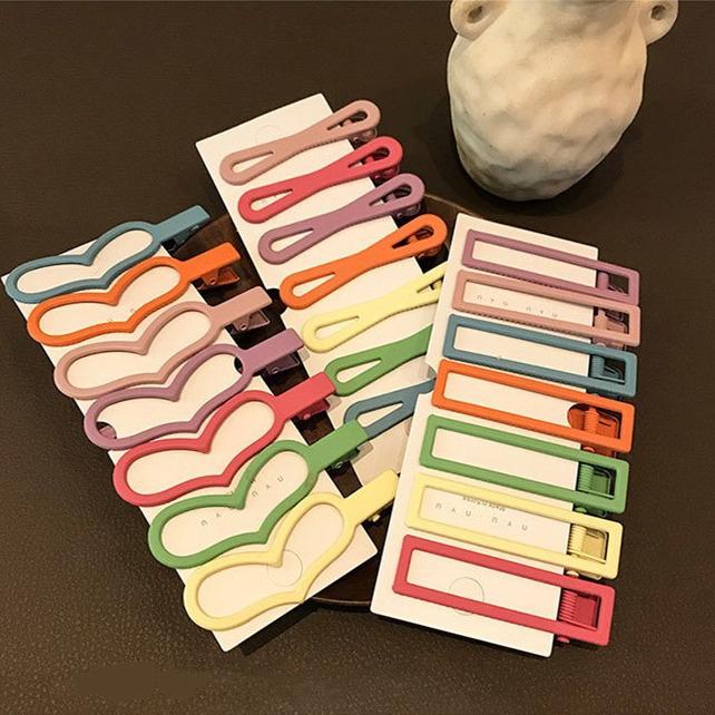 Clipsuri de păr mate Spot Morandi: Clipsuri Duckbill și agrafe Bobby pentru fete în culori macaron