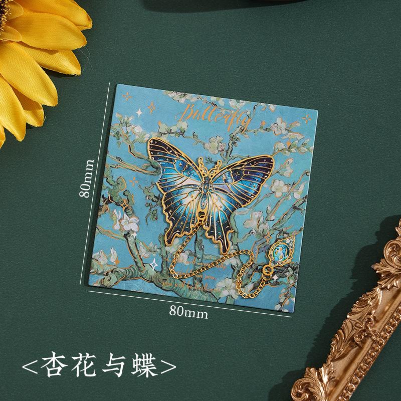 Oil Painting Butterfly Bookmark Retro Shaped Clip for Books Special Gift Reading Lovers Unique Student Study Bookmark Accessory