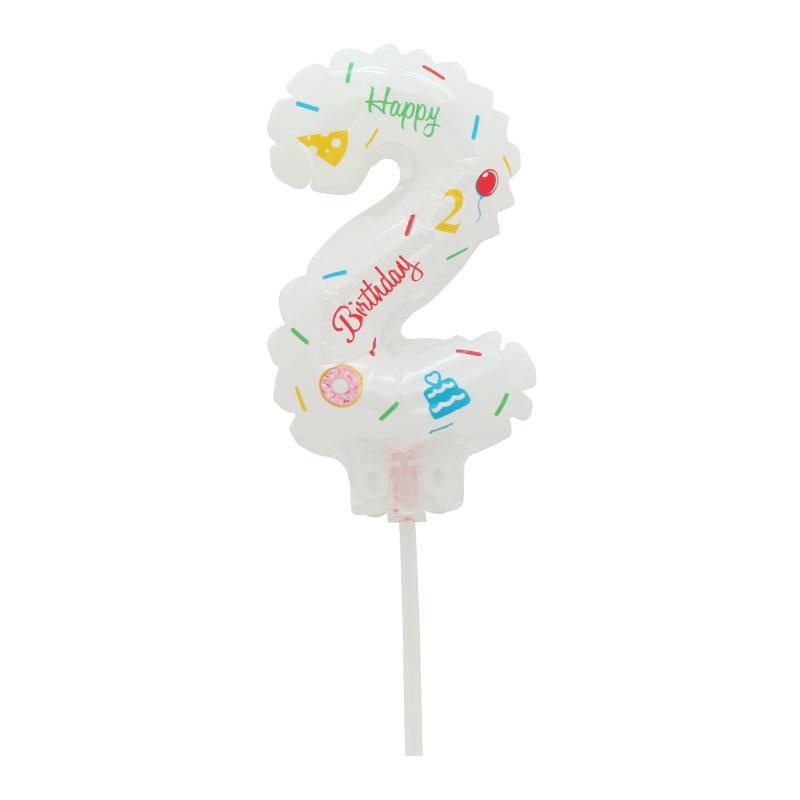 Mini Digital Aluminum Film Clip Balloon for Cake Decoration and Birthday Photo Props