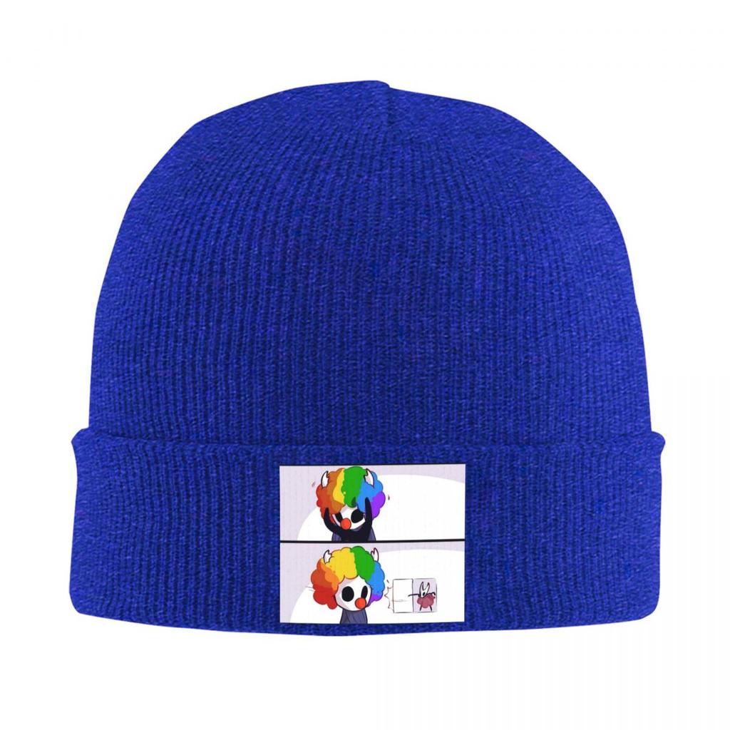 Hollow Knight Silksong Clown Warm Knitted Cap Winter Knit Bonnet Hat Skullies Beanies Hip Hop Caps for Unisex