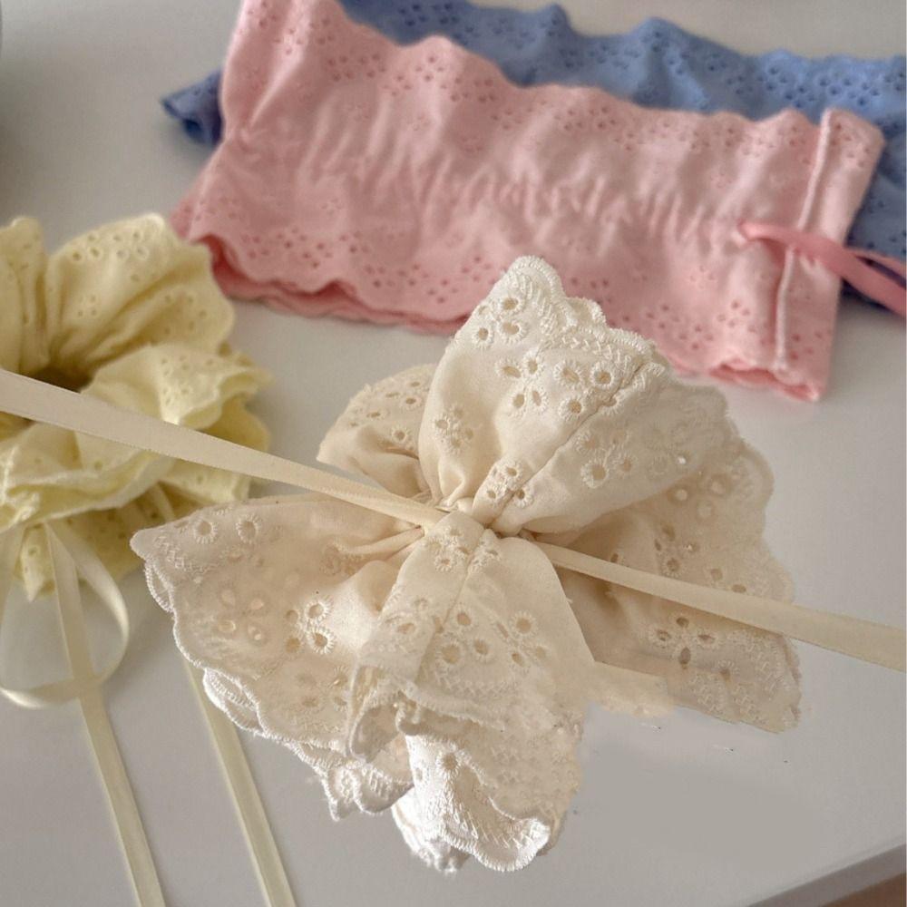 Haargummi Elastische Haarbänder Stoffstickerei Große Haargummis Übertriebenes Haarseil Mädchen