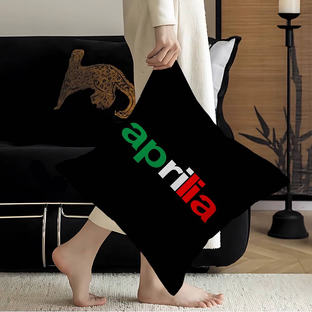 Motorcycle AApriliaS Pillow Covers Cartoon Sofa Decorative Home Doublesided Printing Short Plush Cute Cushion Cover
