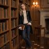 Women's Velvet Jacket, Long Sleeve, Embroidered Patchwork, Color