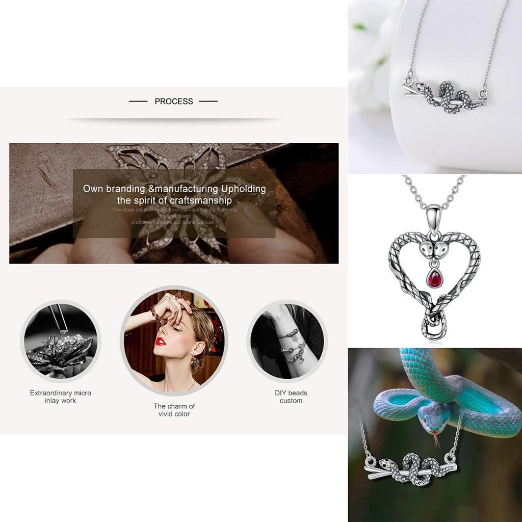 Superbe Collier Wish Vintage Serpent Enroulé Strass Goutte Huile Pour Toutes les Occasions