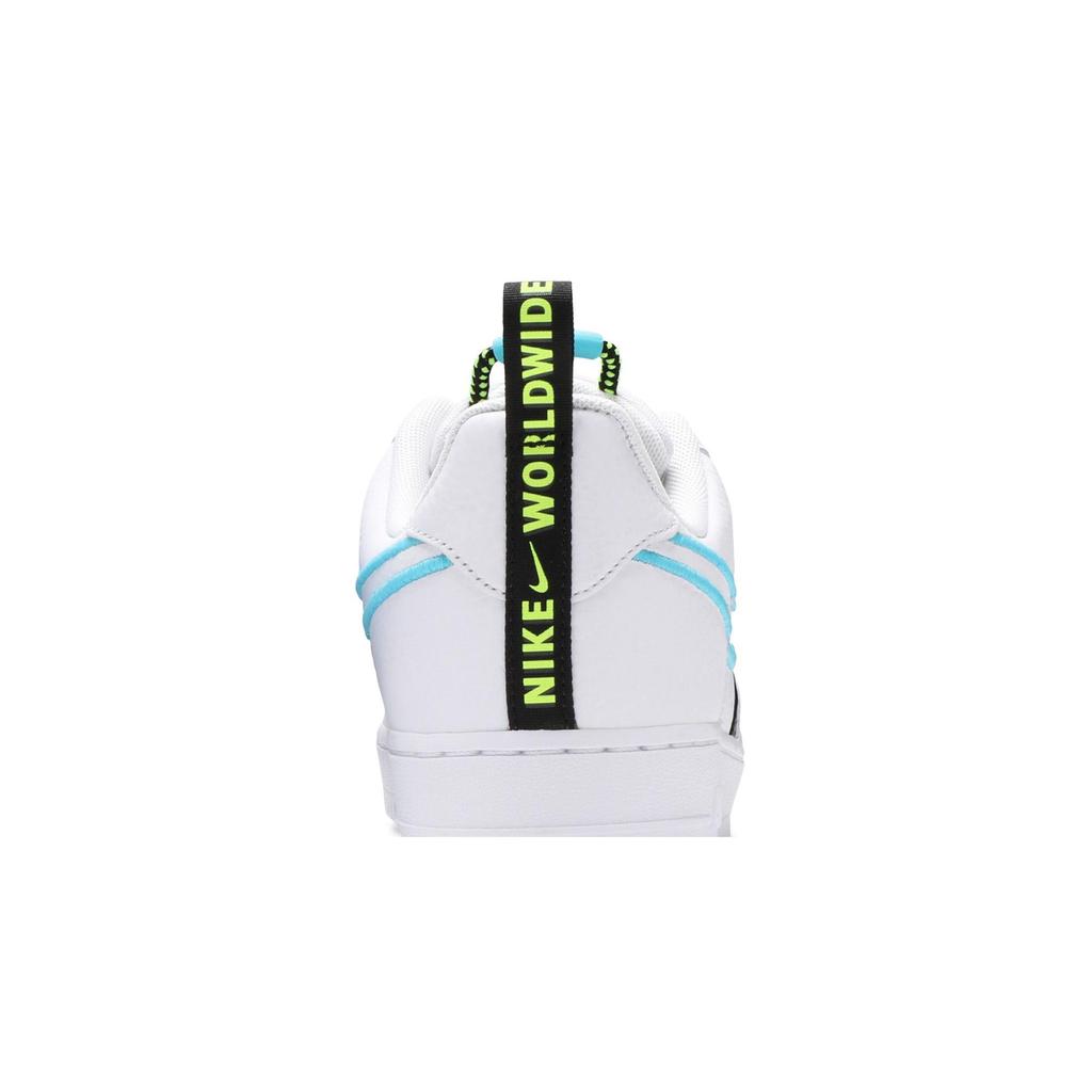 Nike Air Force 1 '07 Premium 'Worldwide Pack - Blue Fury' (Unisex) White / White / Blue Fury / Black / Volt Skateboard Shoes CK7213 100
