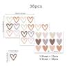 36pcs Bohemian Heart Wall Stickers Hearts Art Wall Beautification Decals Children Baby Girls Bedroom Nursery Wallpapers Decor