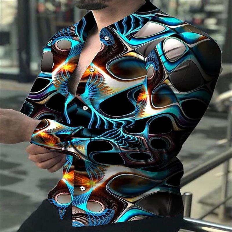 2026 Fashion Men's Prom Diamond Starry Sky Designer Luxury Cardigan Social Men's Lapel Button-up Shirt Casual Spring Autumn