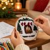 Christmas Holiday Cross for Living Room Decor, Embroidery Decoration