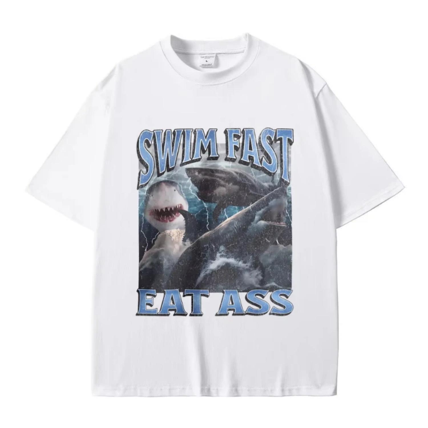 

Забавная футболка с принтом акулы Мужская Женская Повседневная Футболка Оверсайз Мужская Мода Винтаж Короткий Рукав Унисекс Мягкий Хлопок Футболка Топы S чёрный