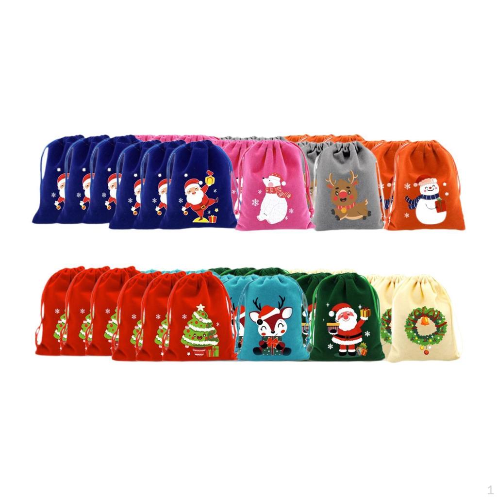 50Pcs Weihnachten Geschenk Wrap Taschen Säcke Mehrzweck Zubehör für Verpackung Party Favors mit