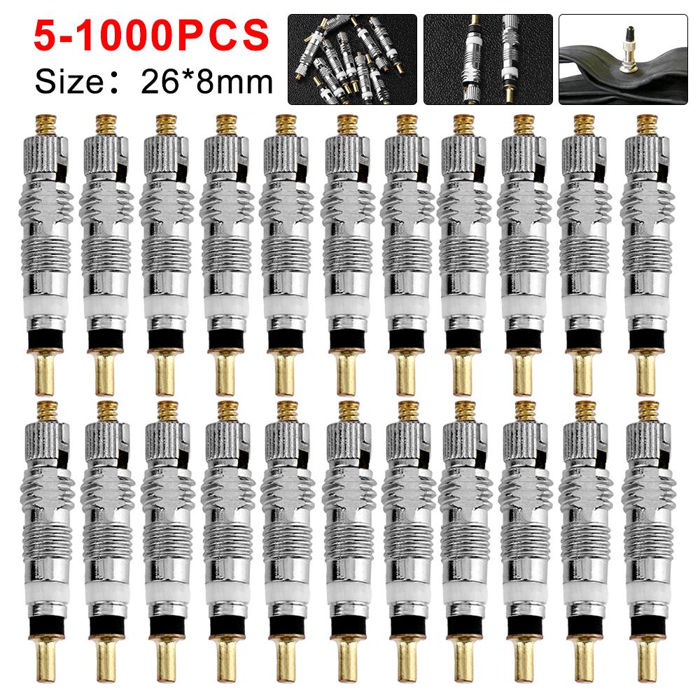 5-1000Pcs Detachable Presta Bicycle Valve Core Replacement Brass CNC FV MTB Road Bike Tire Tubes Service Parts Repair Tools Stem Caps1