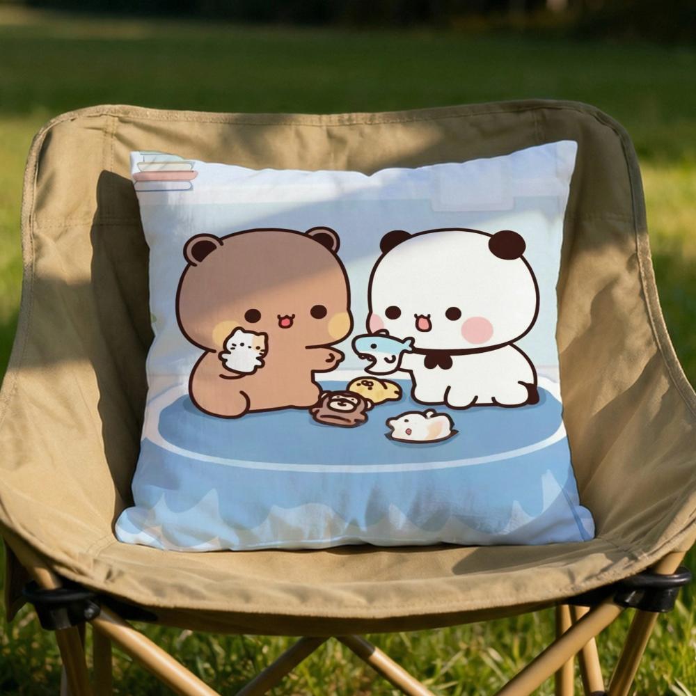 Cute BBUBU DUDUS Cushion Cover Soft Reversible  Durable Pillow Cover  MultiScene Use for Home  Car Daily Comfort