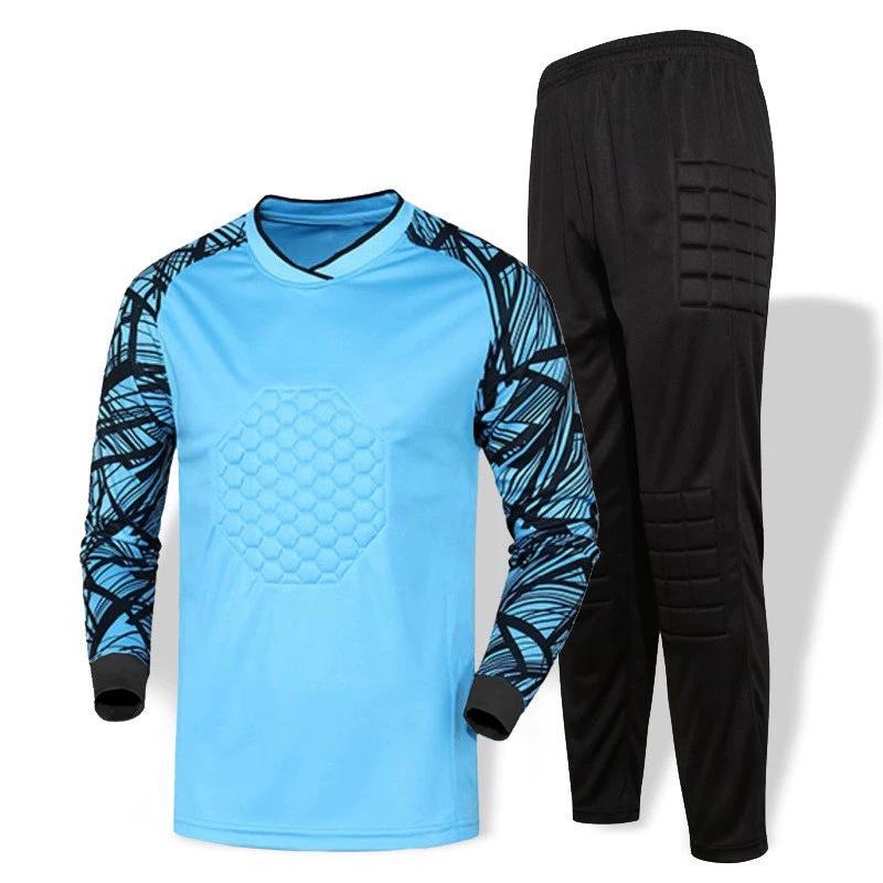 Goalkeeper Long Sleeve Padded Jersey Set - Anti-Fall, Anti-Collision Football Uniform