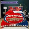 Custom Name Arsenal Pattern Bedding Uilt Set Uilt Cover Pillowcase Home Decoration Birthday Gift (1*duvet Cover+2*pillowcase Without Core)