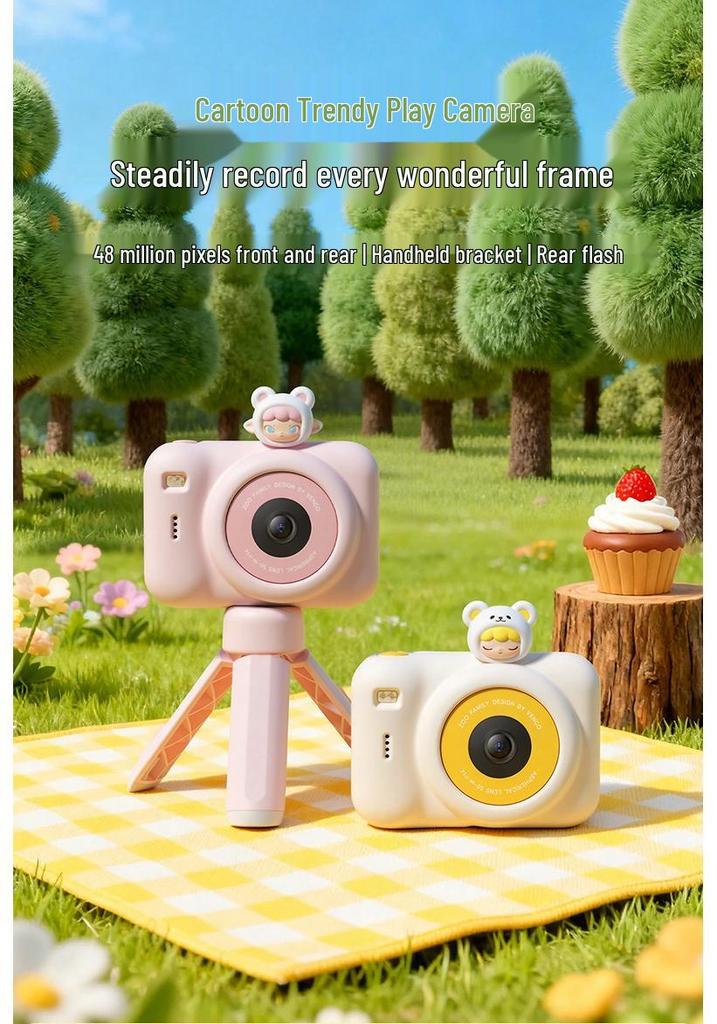 GEEKPAPA A6 Kids' Digital Camera: Trendy Toy Design, High-Quality Pixels, Perfect for Students and As a Birthday Gift.