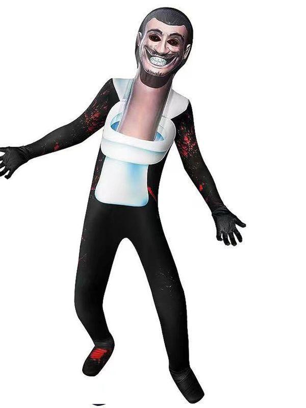New ibidi toilet costume halloween toilet man surveillance man onesie game funny suit
