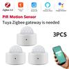 1-3PCS Zigbee PIR Motion Sensor&Light Detector Smart Wireless Infrared Sensor for Home Security Works with Alexa Smart Life App