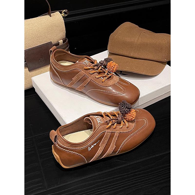 Retro Soft-soled German Training Shoes Women's Autumn 2025 New Fashionable Versatile Comfortable Lightweight Lace-up Casual Forrest Gump Shoes