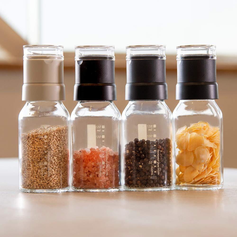 HARIO Spice Mill for 120ml Pale Sesame, Capacity, Gray, SMG-120-PGR