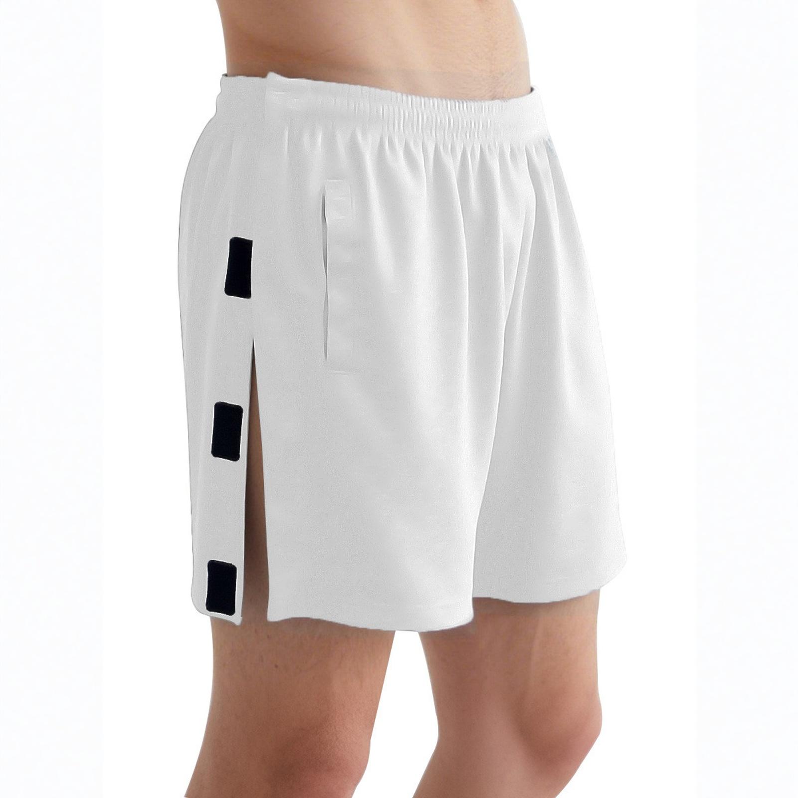 

Мужские шорты двусторонние с открытым низом свободного кроя повседневные с карманами XL белый