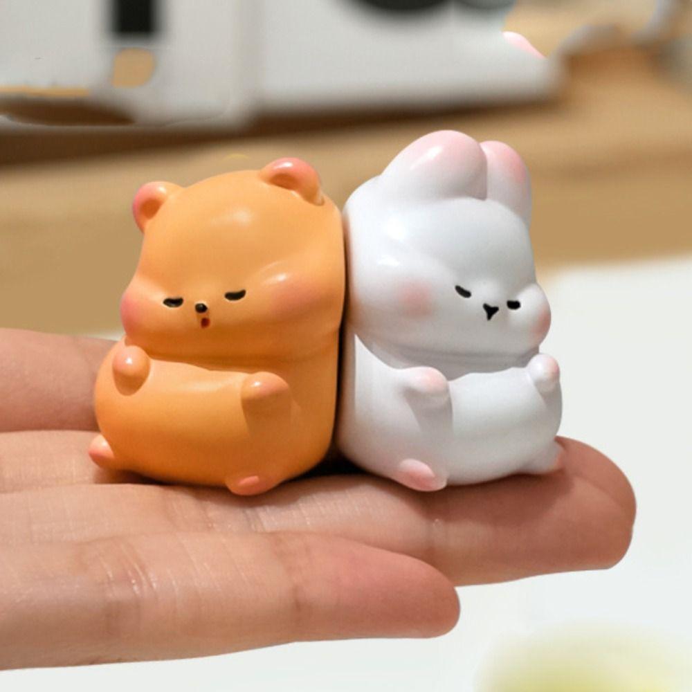 8pcs/set Desk Ornament Screen Animal Model Cattle Center Console Doll  Auto Interior