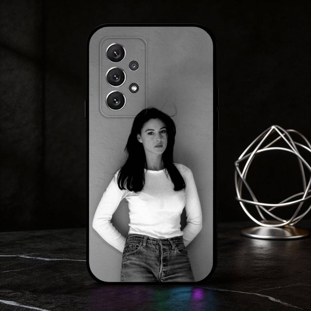 

Чехол для телефона M-Monica Bellucci для Samsung S25,24,21,22,23,30,Ultra,20,Plus,Fe,Lite,Note Мягкий черный чехол Samsung S26