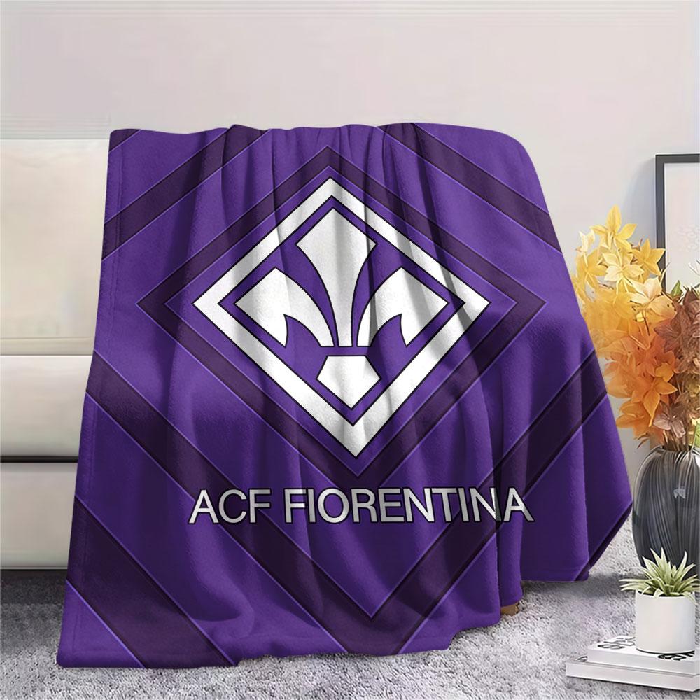 Coperta in Flanella ACF Fiorentina, Alta qualità, Confortevole per Tutte le Stagioni, Arredamento per la Casa, Calore e Comfort