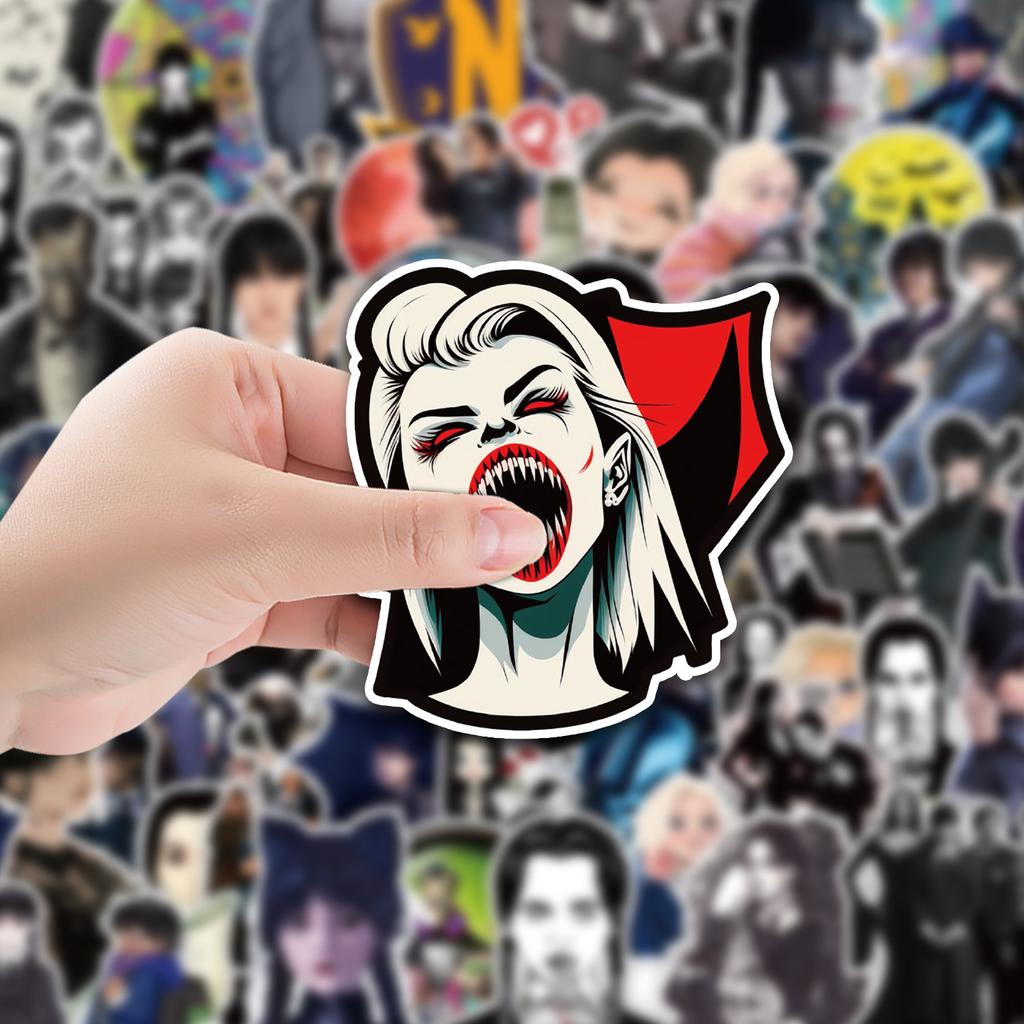 50 Non-repeat Nordic Style Vampire Stickers Mobile Suitcase Waterproof Decorative Stickers Children's Hand Account Stickers