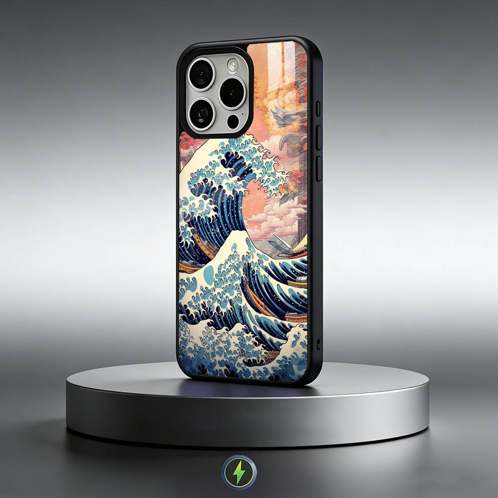 Japanese Ukiyo-e Ocean Waves  Phone Case For iPhone17,16,15,14,13,12,11 Plus,Pro Max Magnetic For Magsafe Wireless Charging