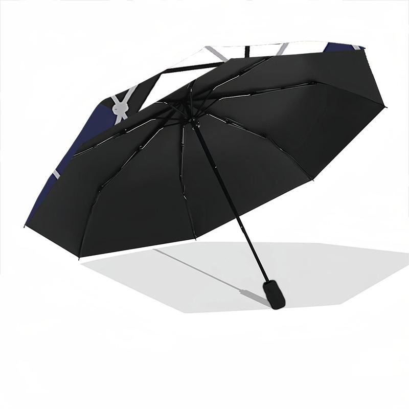 1pc Soccer Goal Automatic Folding Umbrella - Windproof Compact Travel Umbrella with Auto Open/Close, 8-Rib Heavy-Duty Shaft for Women/Men A034
