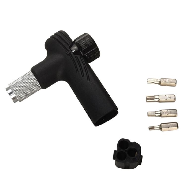 Bicycle Adjustable Torque Driver , Includes 3, 4, 5 Mm Hex, T25 Tool Bits